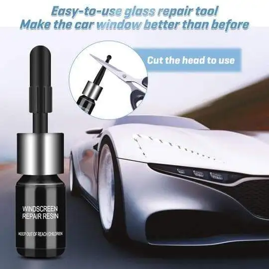 Windshield Crack Repair Kit for Glass Car Glass DIY Windscreen Tool for Fixing Chips Cracks Star-Shaped Nano Fluid Filler Repair