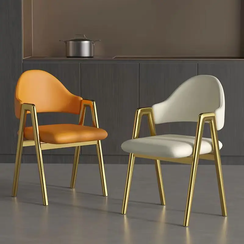 Light Luxury A-Shape Backrest Chair, Thickened Nordic Dining Chair, Modern High-End Chair for Home Cafe Beauty Salon