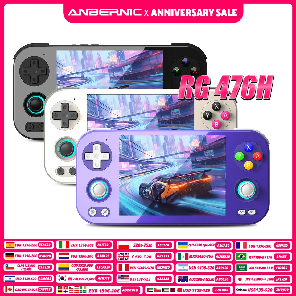 AnbernicRG556日本語ハンドヘルドゲームandroid中華HDD8TB Anbernic RG 476H レトロハンドヘルドゲーム機 RG476H Android 13