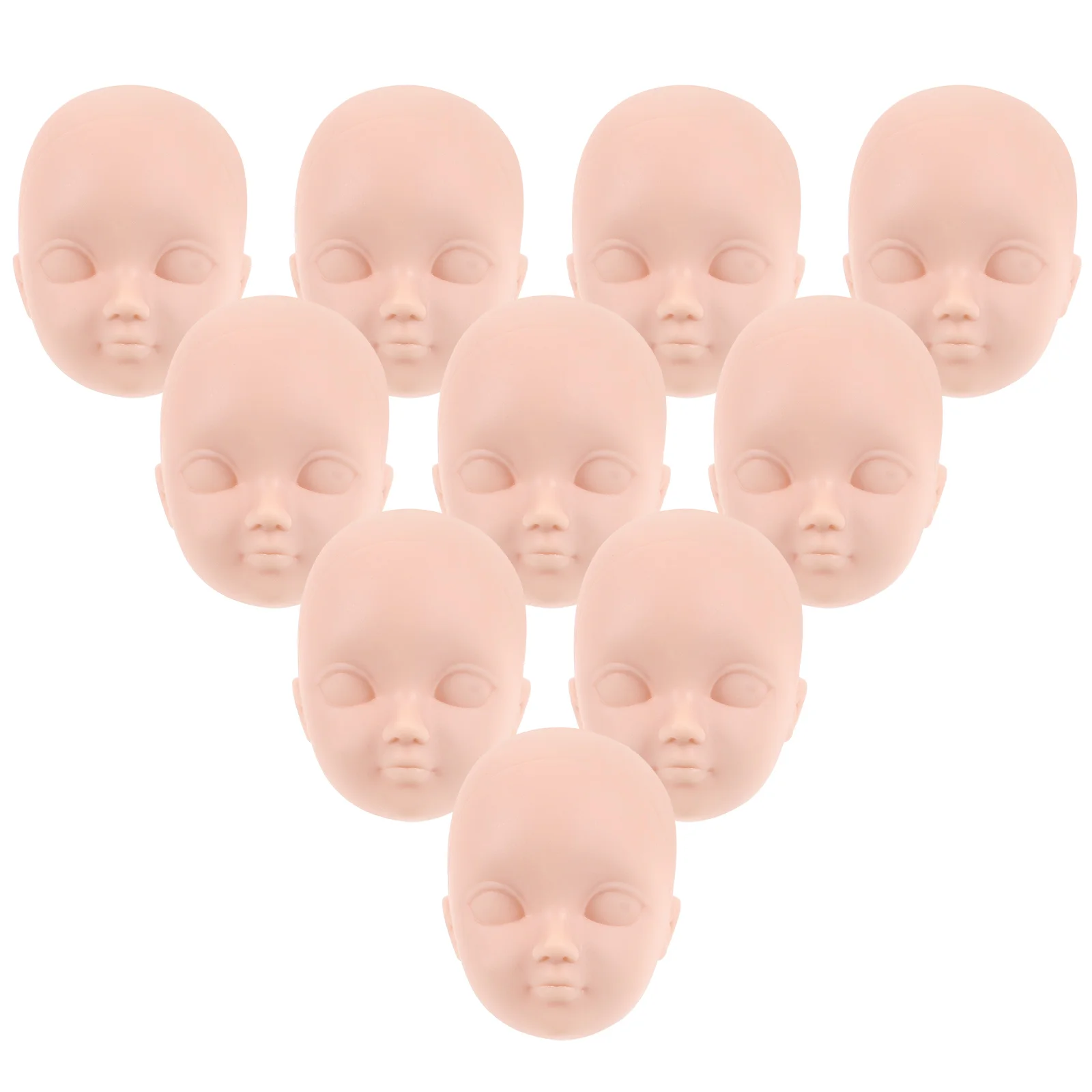 10 Pcs Dress up Head Creative Toy Mini Heads for Crafts Small Decor Accessory Practice Makeup Decorative Tiny