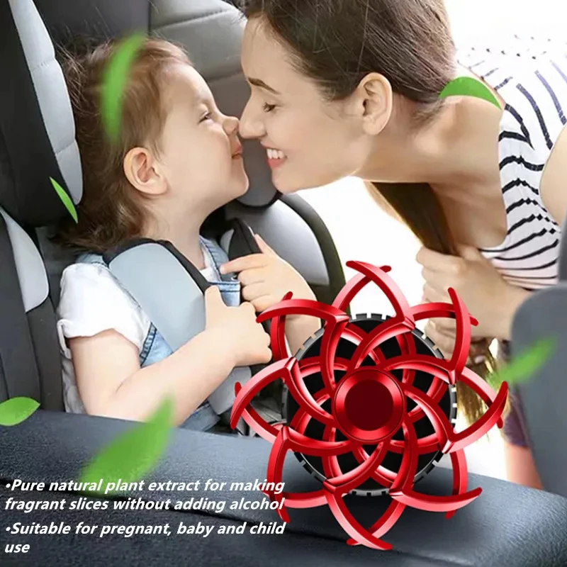 Car Fragrance Bidirectional Rotation Perfume Spider Diffuser -Refreshing Aroma, Cool Design, Multiple Scents, Easy Vent Attachme
