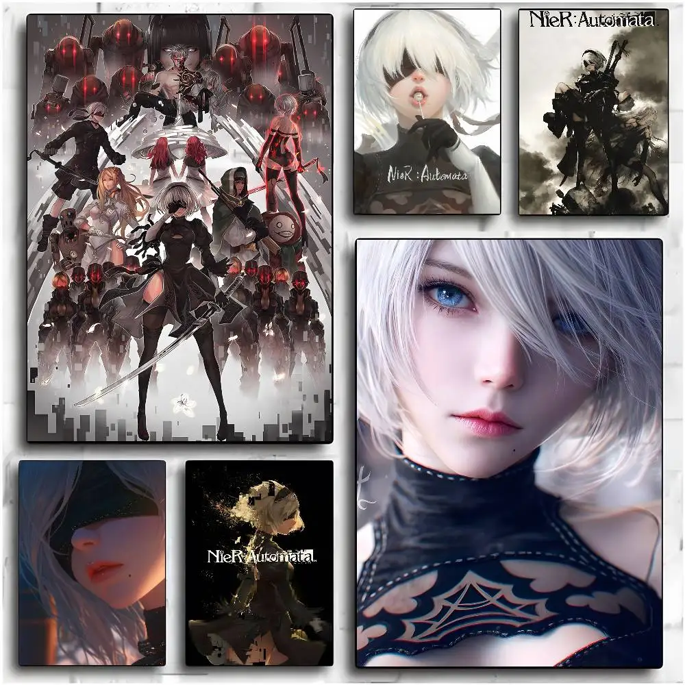 1PC Anime NieR Automata Poster HD kunst klebrige wand wasserdicht hause wohnzimmer schlafzimmer bar ästhetische dekoration