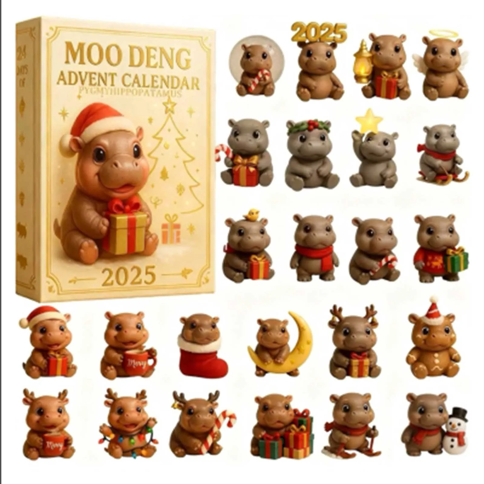 Minuterie de sable pour enfants, calendrier de l'avent Deng mignon, pendentif de compte à rebours de noël, lumières chaudes à piles avec minuterie