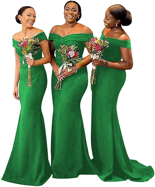 Robe de Demoiselle d Honneur Longue en Satin pour Mariage Sirene Educative AliExpress