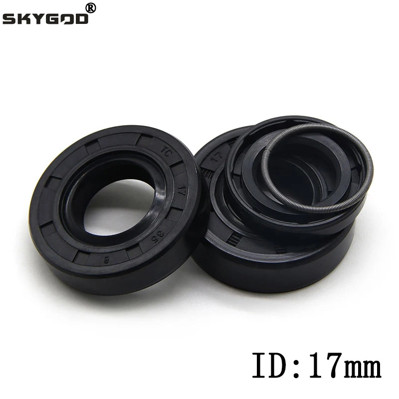 

ID 17mm NBR Oil Seal TC-17*25/27/28/30/32/35/40/45/47*5/7/8/10mm Nitrile Rubber Shaft Double Lip Oil Seals