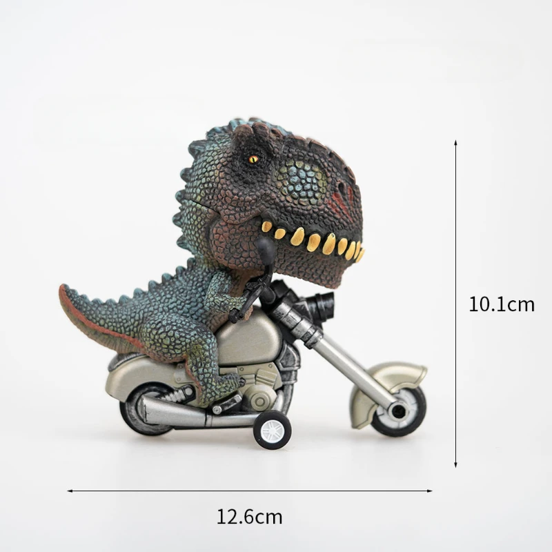 Dinosaurio Figura Jurassic Toys Hand-painted Inertia Motorcycle Simulation Animal Motorcycle Model Children's Toys