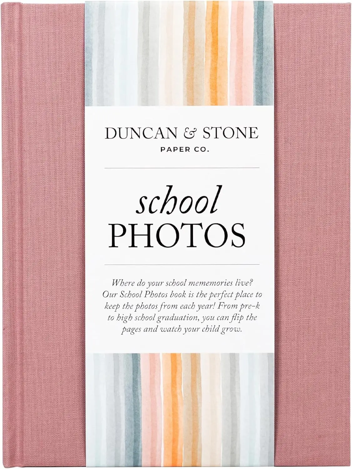 

Elegant School Memory Book Prek-12 - Durable School Photo Book w/Photo Spaces, Prompts & More - 70 Pages Kids Scrapbook