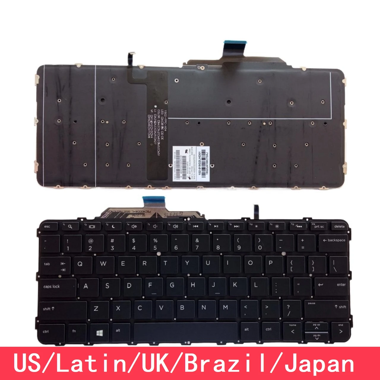 

Клавиатура для ноутбука HP EliteBook Folio G1, США, Латинского, Великобритании, Бразилии, Японии, с подсветкой 904671 -001