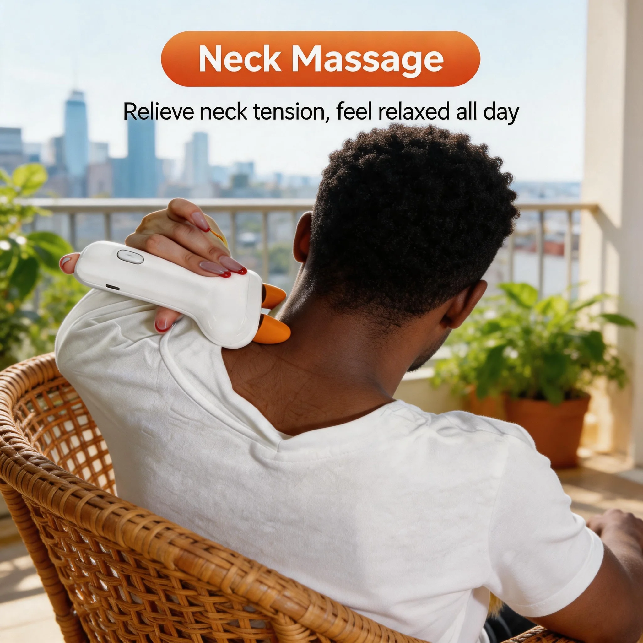 JianYouCare Mini Finger Massager Neck Shoulder HEMAN-LIKE Kneading Device Stress Relief Deep Tissue Relaxation Home Travel tool
