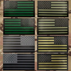 American Flag IR Identification Badge Glow In Dark Patch Camouflage Military Armband Outdoor Bag Patches Stick On Clothing