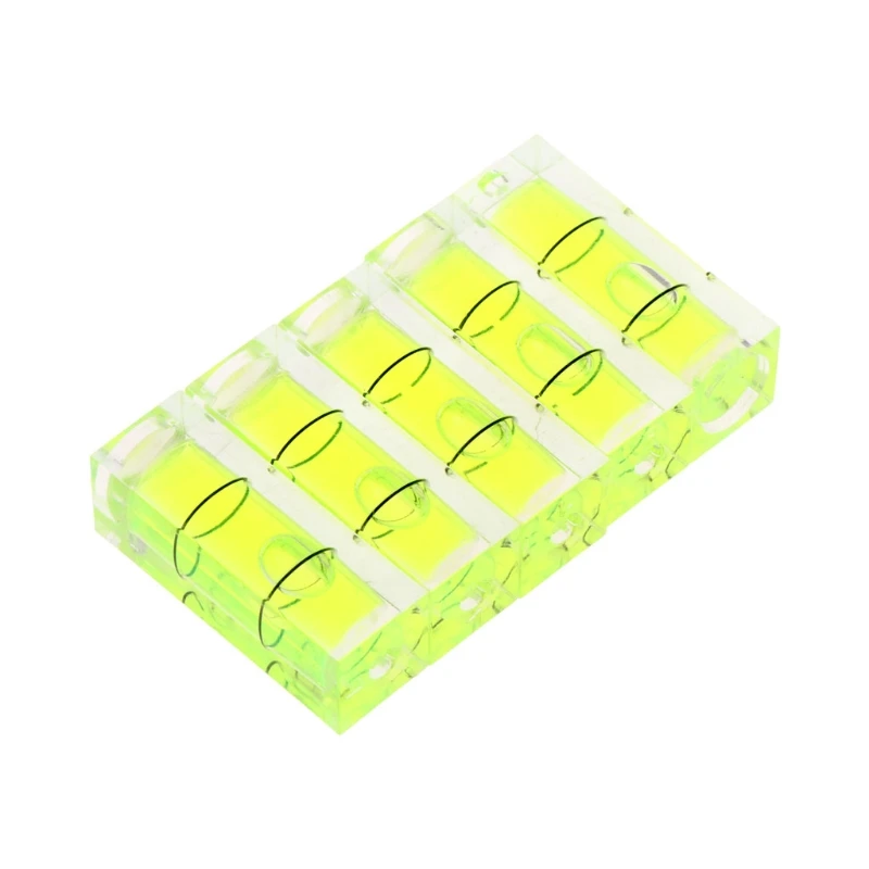 5 Pcs 10x10x29mm Universal VIAL Square Bubble Spirit Level Tripod Measuring