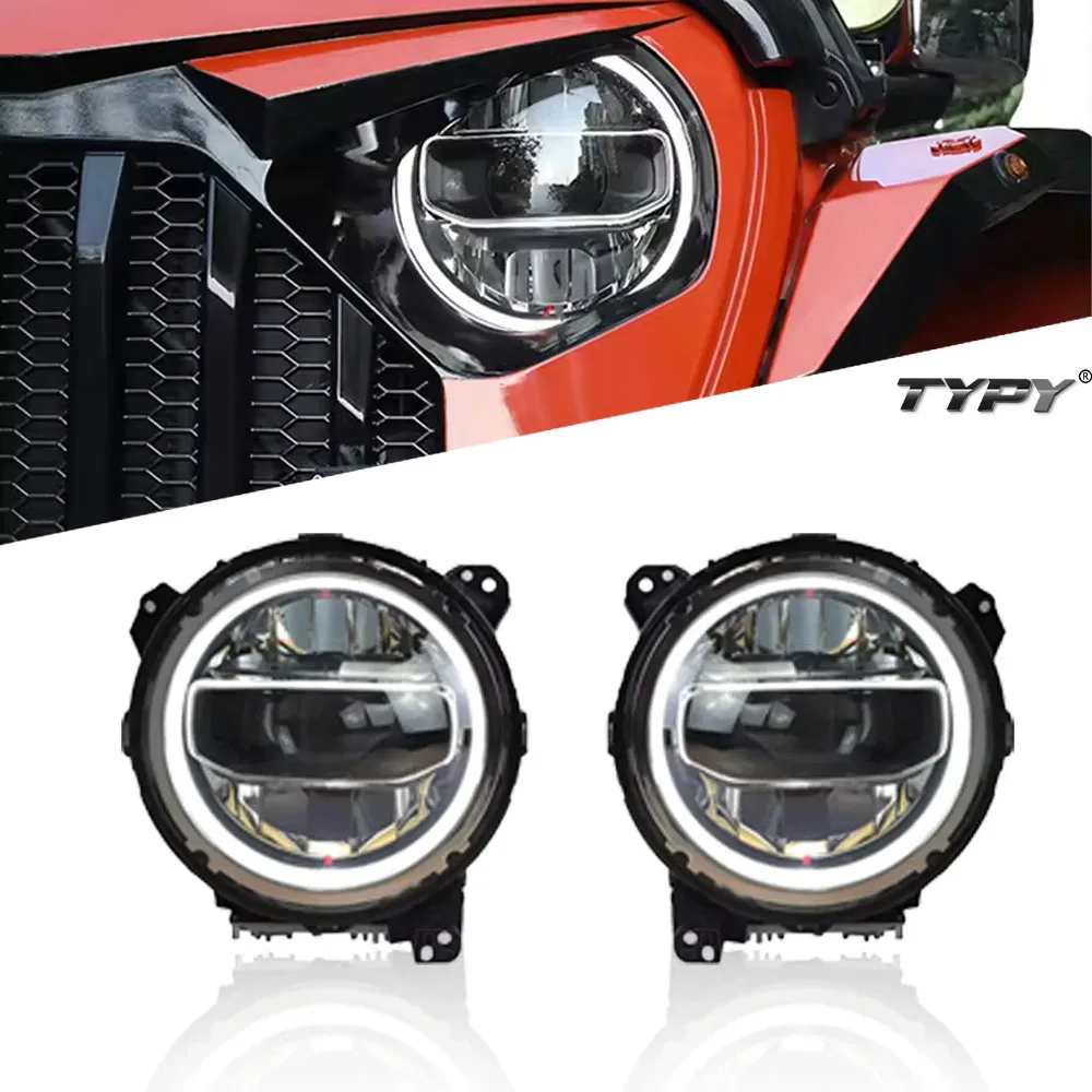 

Car Styling Head Lamp Assembly For Jeep Wrangler Headlight 2018-2024 Upgrade Modified to NEW Wrangler Dynamic Turn LED Headlight