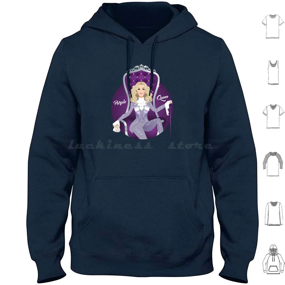 Purple Queen Hoodies Long Sleeve Purple Queen Blonde Icon Tribute Alejandro Mogollo Art Alemogolloart