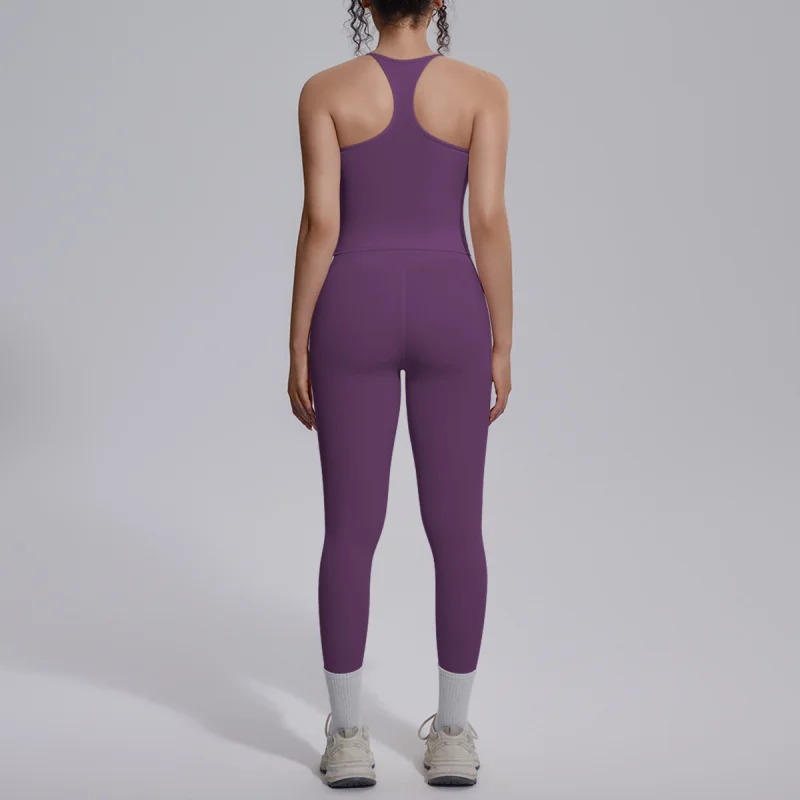 Yoga Set Women's tracksuit Women Fitness Crop Top Shockproof Sports Bras Yoga Gym Running Pants Sportswear Running Fitness Yoga