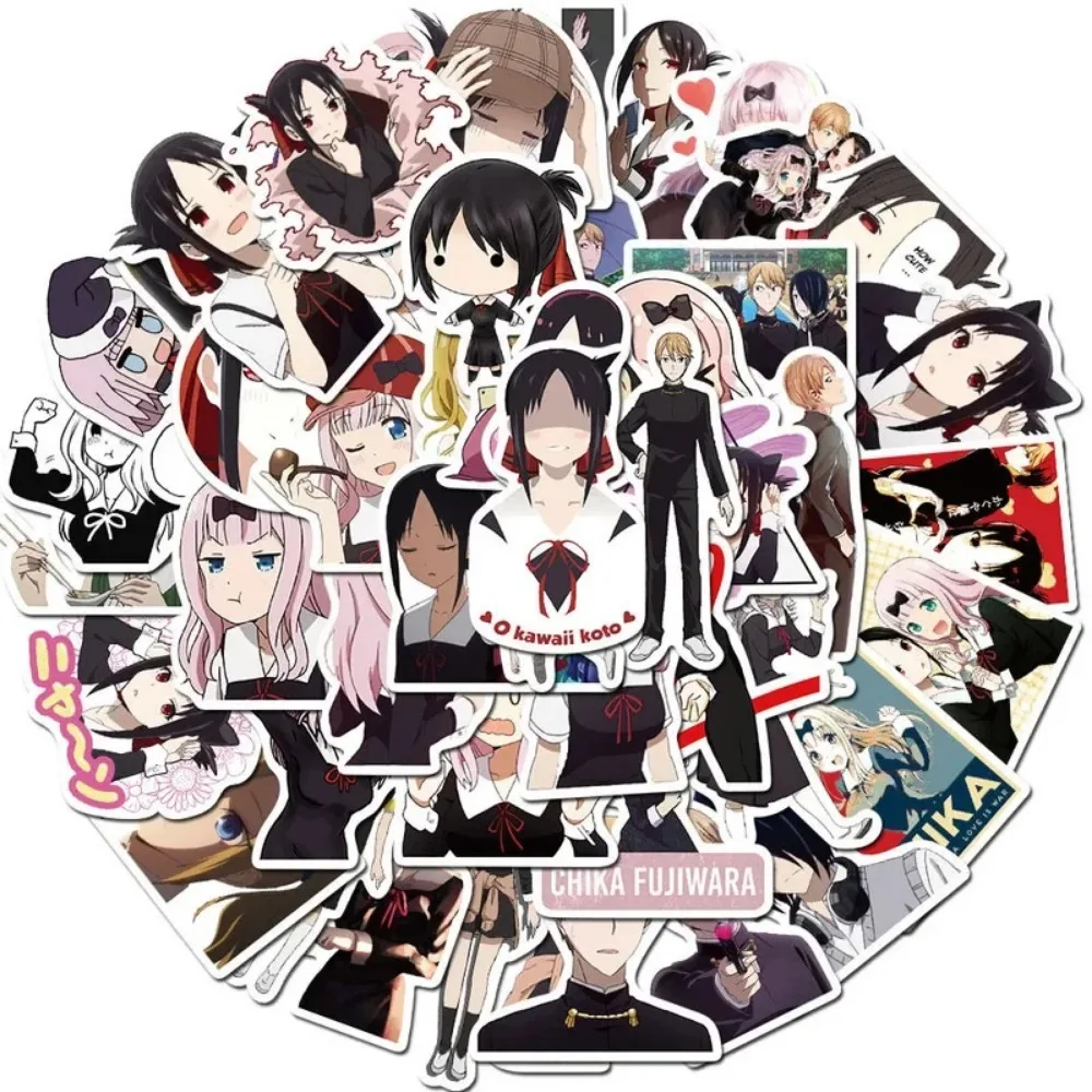 10/50Pcs Kaguya Sama Love Is Way Stickers Shinomiya Kaguya Anime Sticker Luggage Notebook Bike Phone Shirogane Miyuki Decals