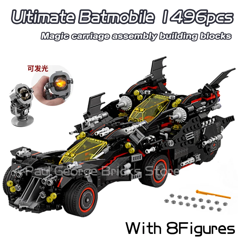 10740 Superhero Series Ultimate Batmobile Building Blocks 4in1 BatTank Bat Wing Batcycle Chariot Bricks Toys For Children Gifts