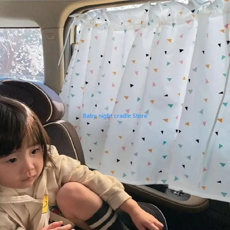 

J2FF Cartoon Car Window Sunshade Curtain for Baby SuctionCup Car Curtain Window Sunshade Cover Curtain for Car Side Window