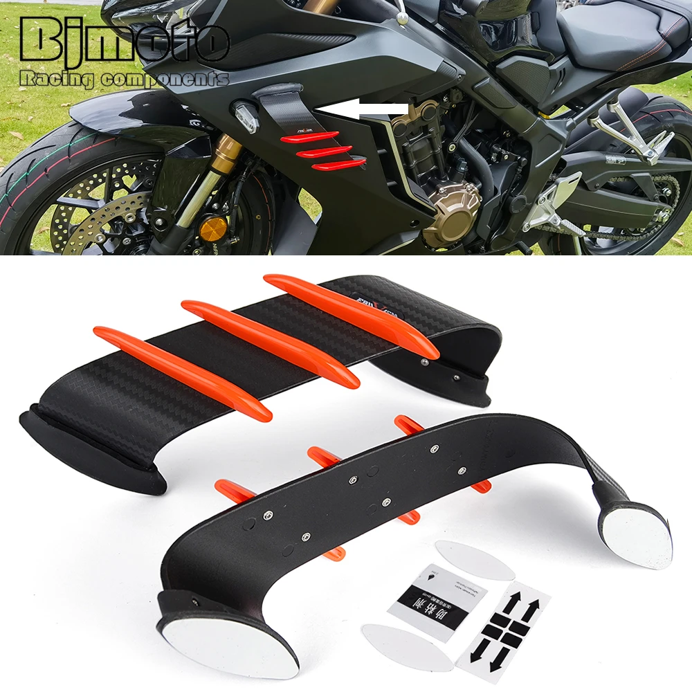 

Front Fairing Aerodynamic Winglets Side Spoilers Decorative Dynamic Wing Kit For KTM RC8.RC390 RC125 YAMAHA YZF R1 R6 R7 R15