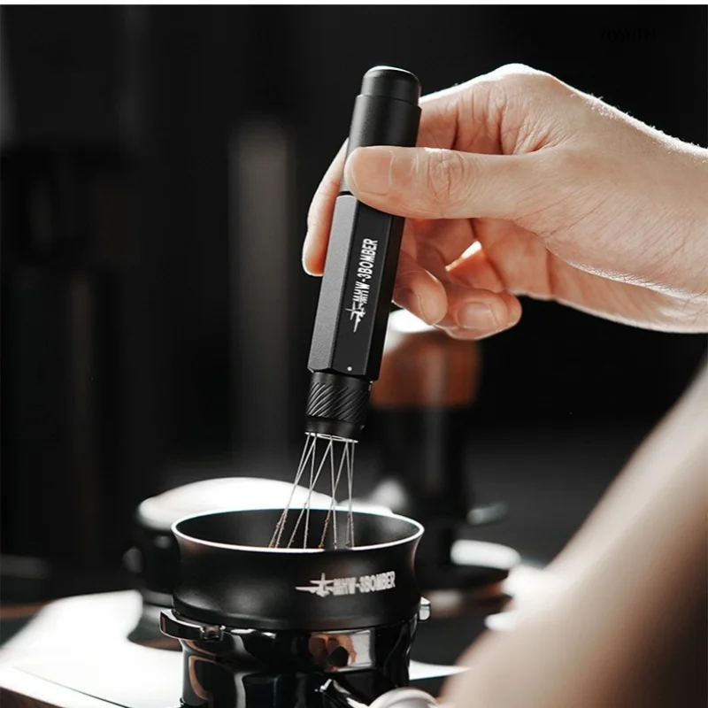 

Espresso Distribution Tool PRO Coffee Powder Mixer Evenly Disperse Clumps Distribute Powder Telescopic Design Barista Accessory