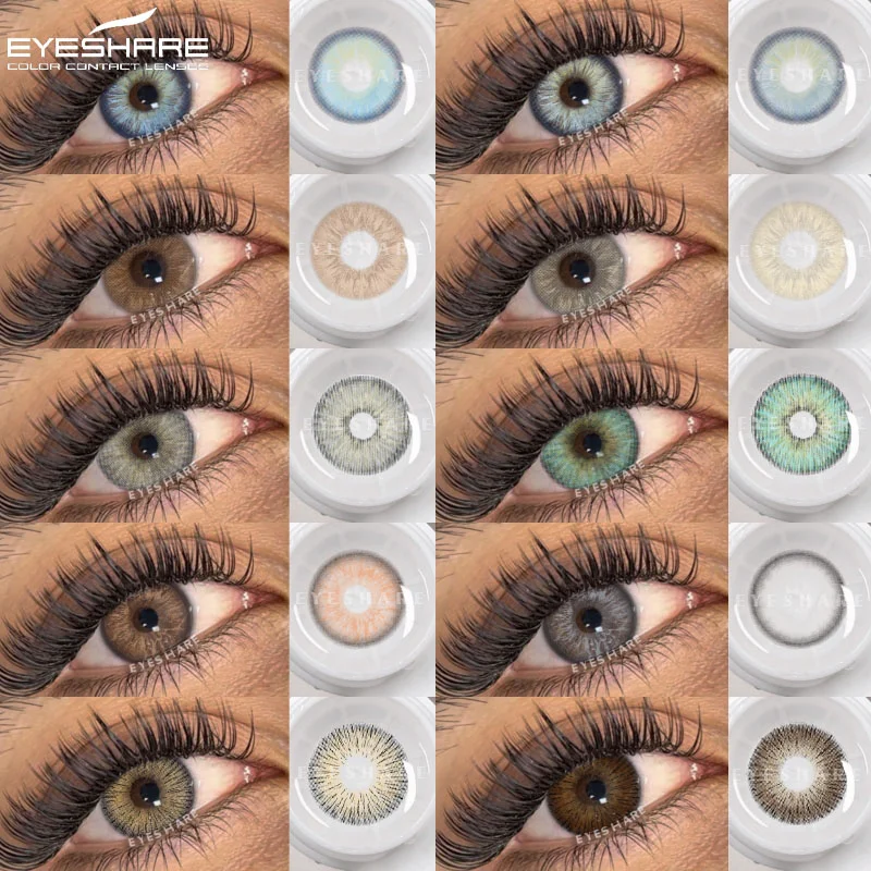 EYESHARE New Color Contact Lenses for Eyes 1pair Gray Pupils Lens Green Lenses Cosmetic Blue Eye Contacts Yearly Brown Eye Lens