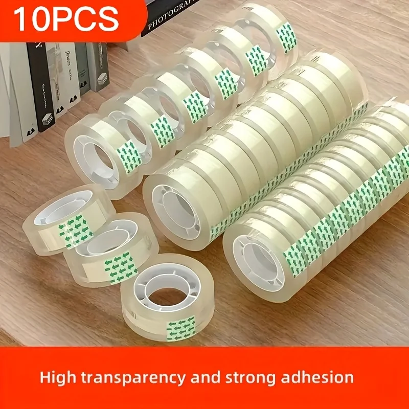 

10Roll of Transparent Small Tape Suitable for Gift Packaging Stationery Office Supplies Handmade and for home use High Quality