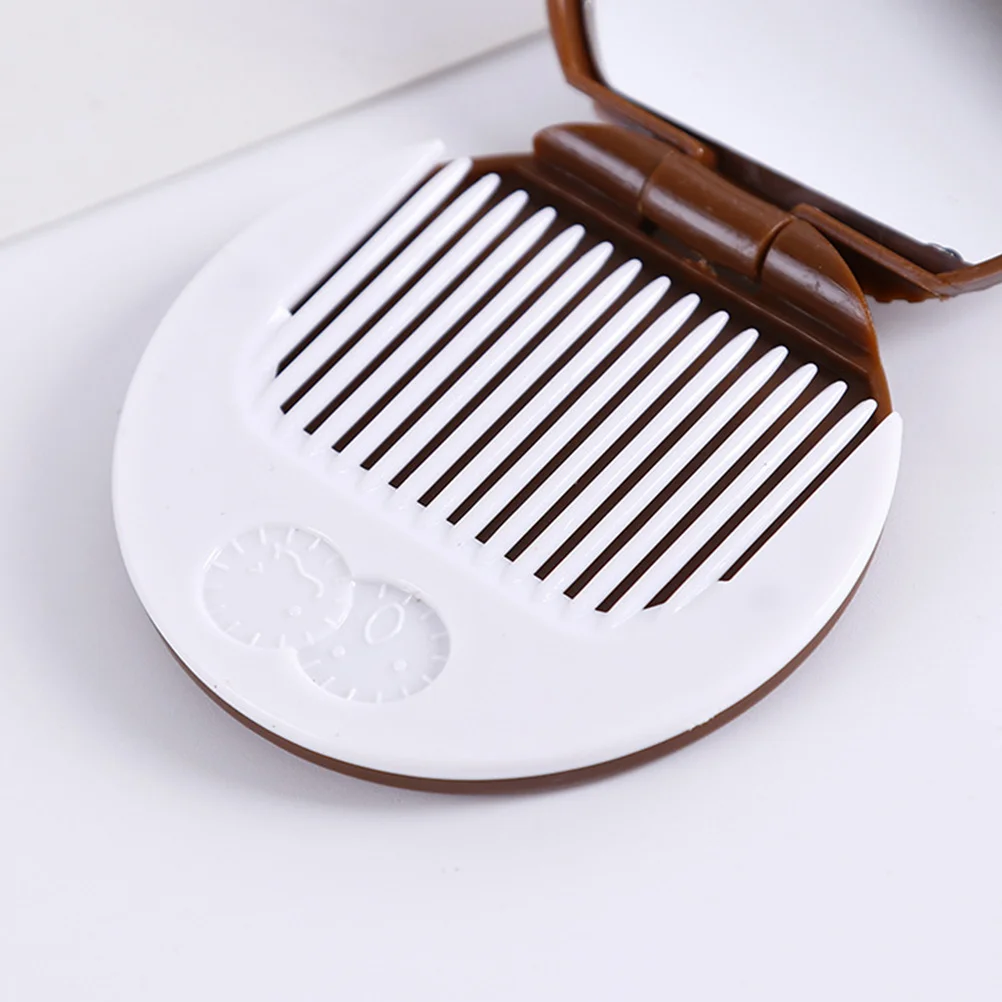 مرآة مكياج بجيب مدمج من كوكيز الشوكولاتة الخفيفة، هدية أنيقة صغيرة محمولة للنساء، مرآة جيب صغيرة #2