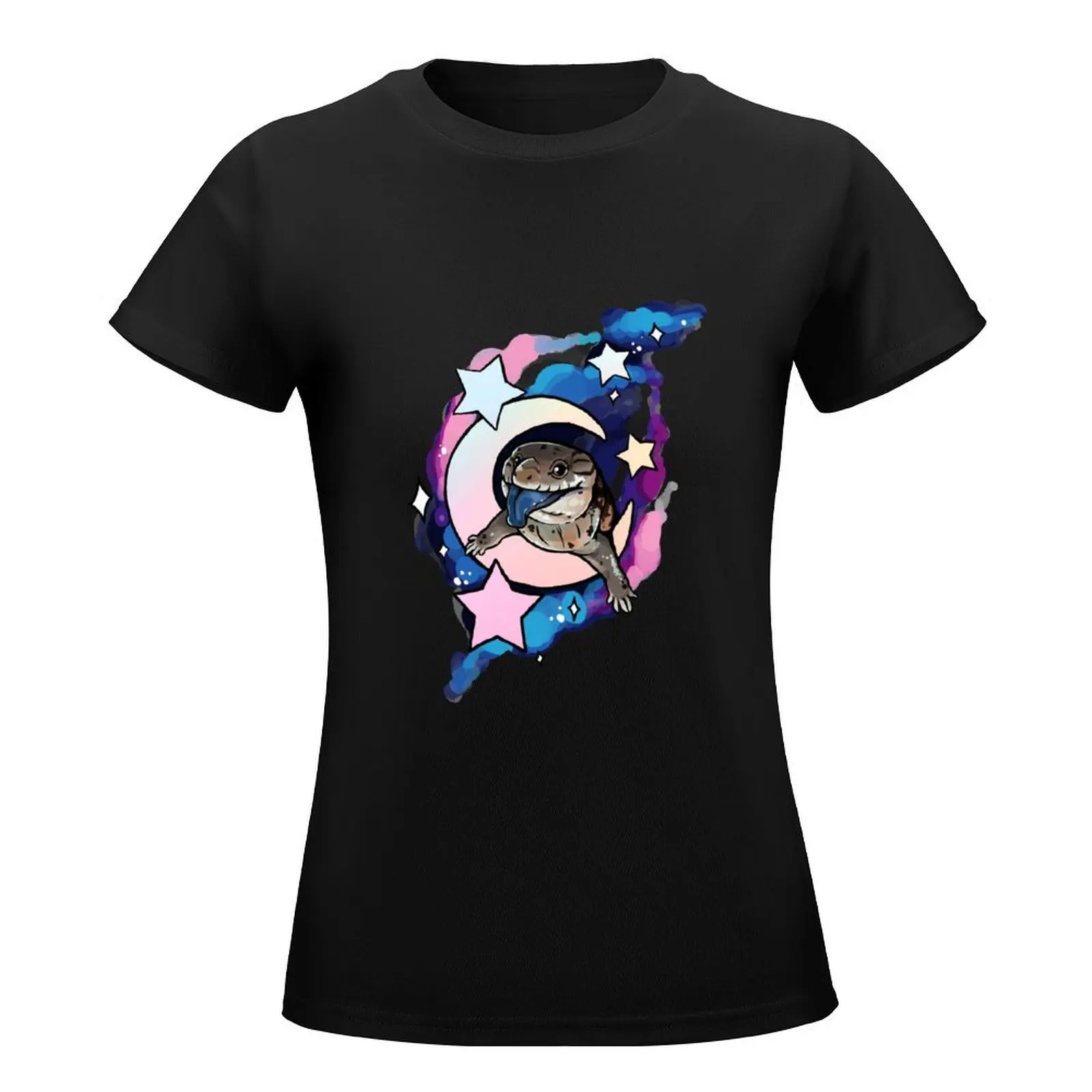 Galaxy Blue Tongue Skink T-Shirt cute tops tees Women t shirt