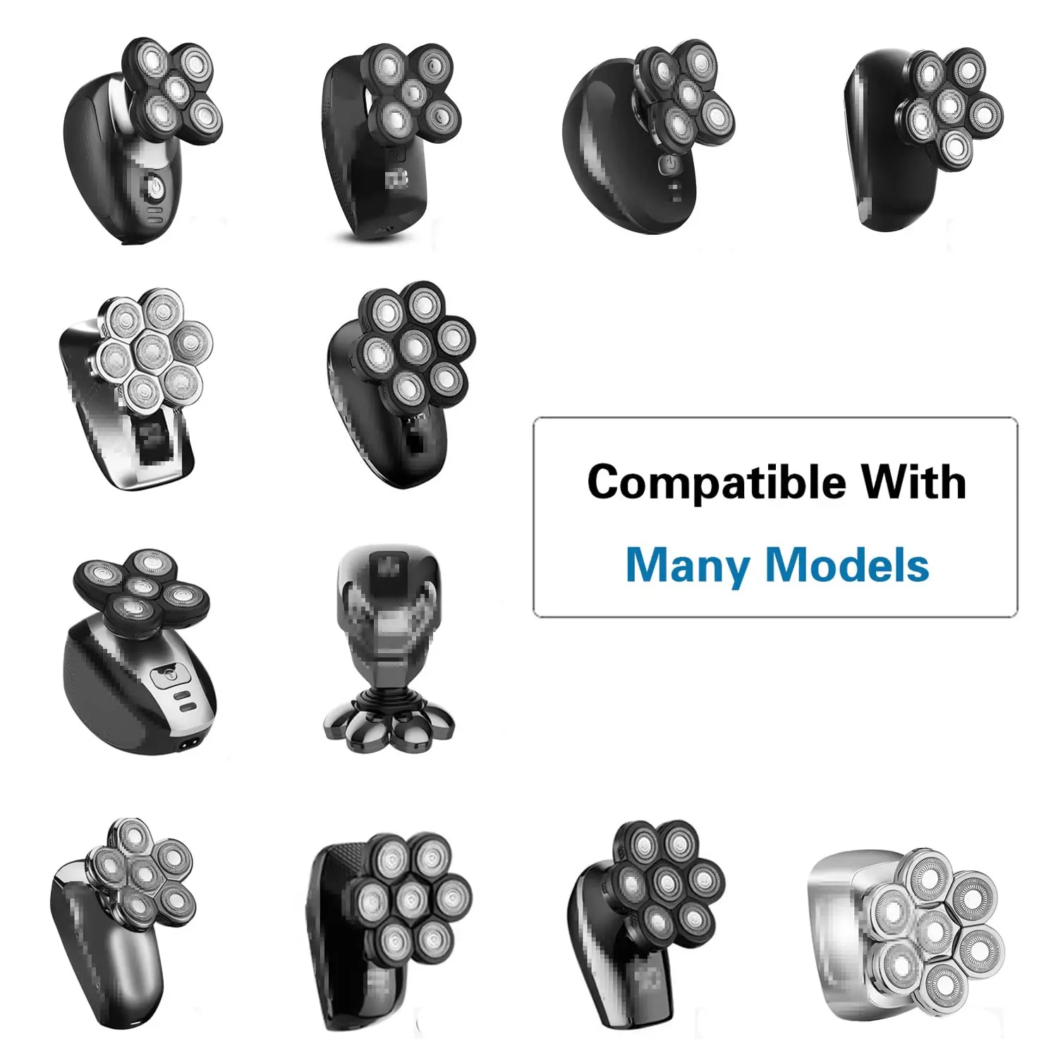 7 Blade Razor Replacement Shaving 7D Heads Floating Washable For Most Electric Shavers Trimmers Kit Cutter Blades image 5