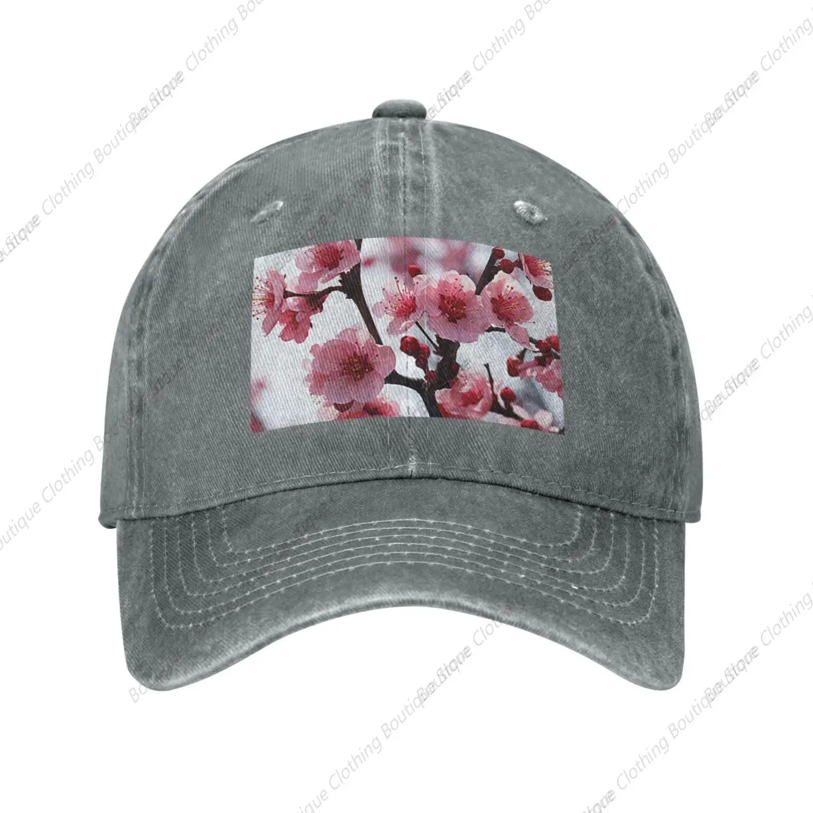 

Baseball Cap for Men Women Cherry Blossom Adjustable Dad Hat Washed Cotton Baseball Hat for Outdoor, One Size-Medium, Gray