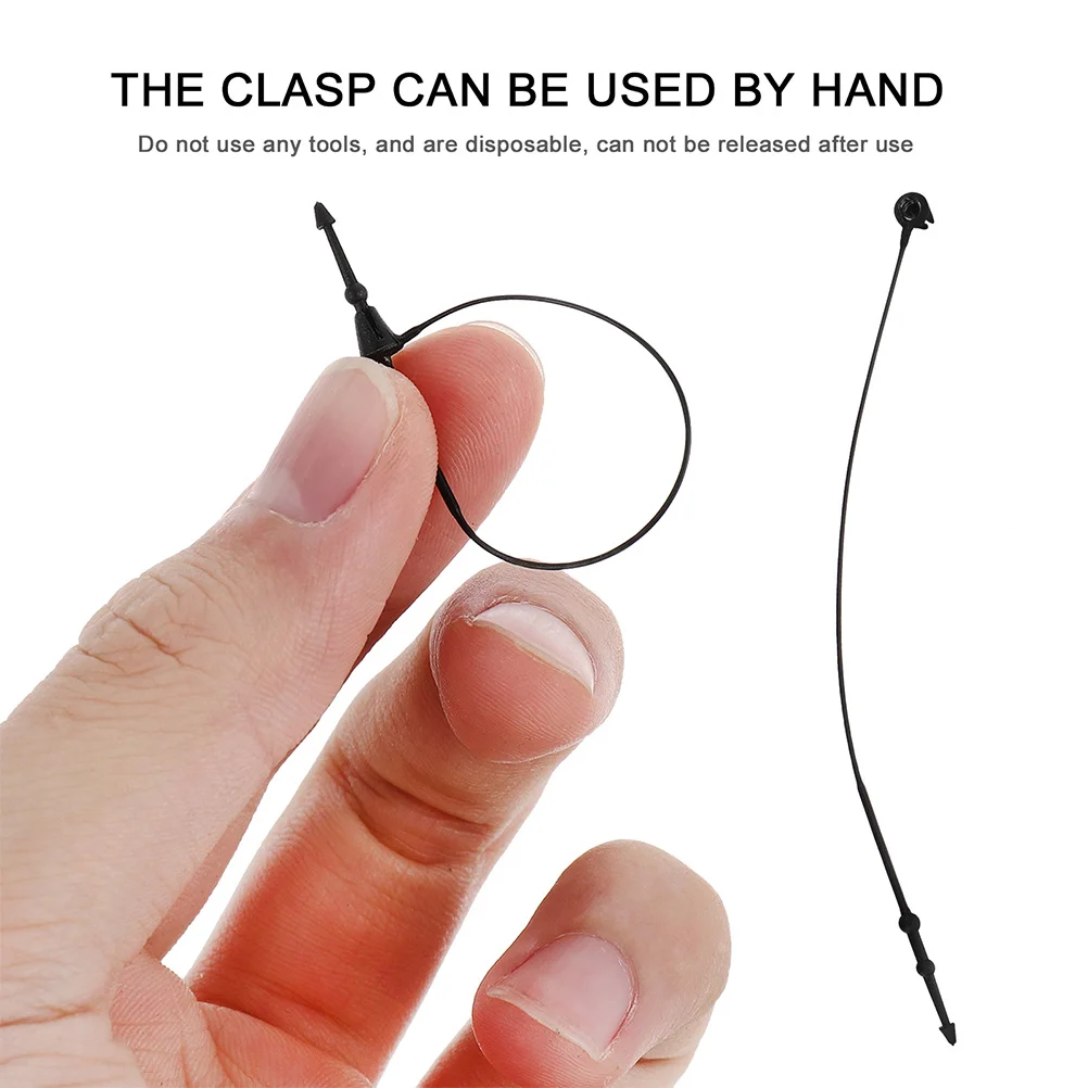 

5000Pcs Plastic Tag Fasteners Snap Lock Pin Black Security Loop Disposable No Tool Needed for Hang Tags Craft Home Decoration