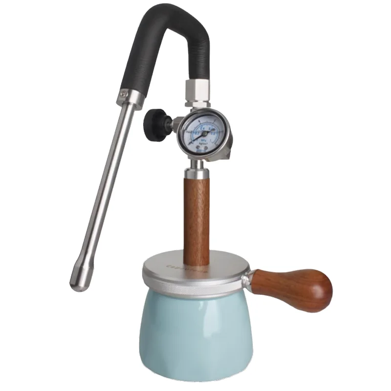 Pneumatic 450ml Milk Frother Coffee Machine 4bar Steam Frothing Tool for Latte Art Home Coffee Making Great for Camping