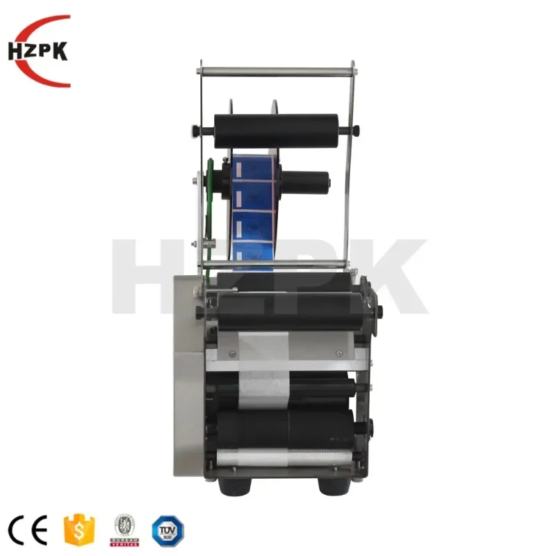 MT-50 S PET Plastic Bottle Jars Cans Adhesive Semi Auto Label Sticker Labeling Machine For Round Bottles Semi-automatic