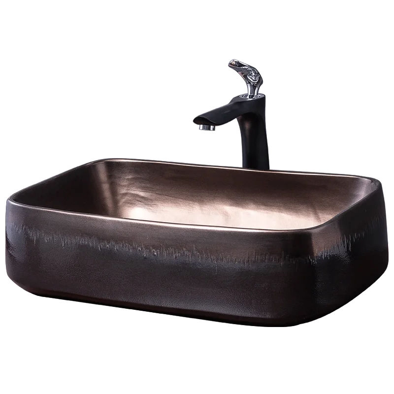 

Nordic style washbasin bathroom ceramic washbasin marble countertop high-end hotel hand basin