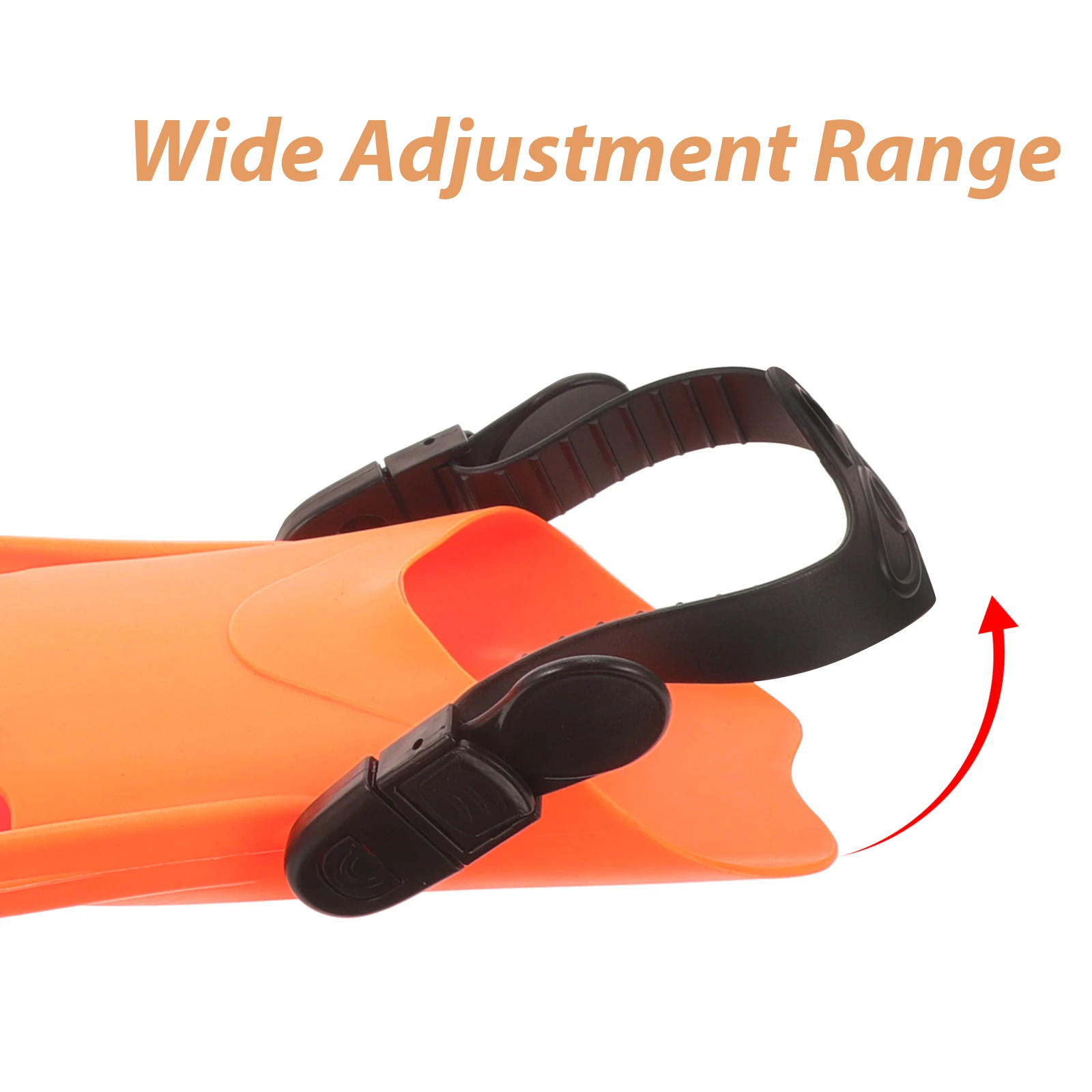 Aletas de buceo nadadores adultos naranja L 39 43 TPR PP aletas ligeras y cómodas zapatos de rana entrenamiento de natación equipo de snorkel