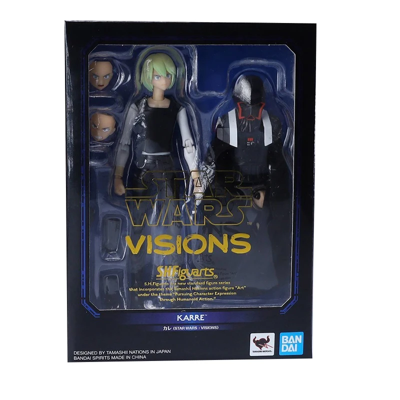 شخصيات حرب النجوم من بانداي ، الصندوق الأصلي ، س. H. Figuarts ، الرسوم المتحركة SHF ، Am Karre ، التوأم ، دمية الشكل النموذجي ، لعبة الديكور