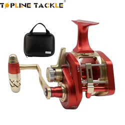 Topline Tackle Full Metal Underhead Slow Jigging Reel Saltwater Max Drag 35kg Deep Sea Drum Fishing Trolling Reel Anti Corrosion