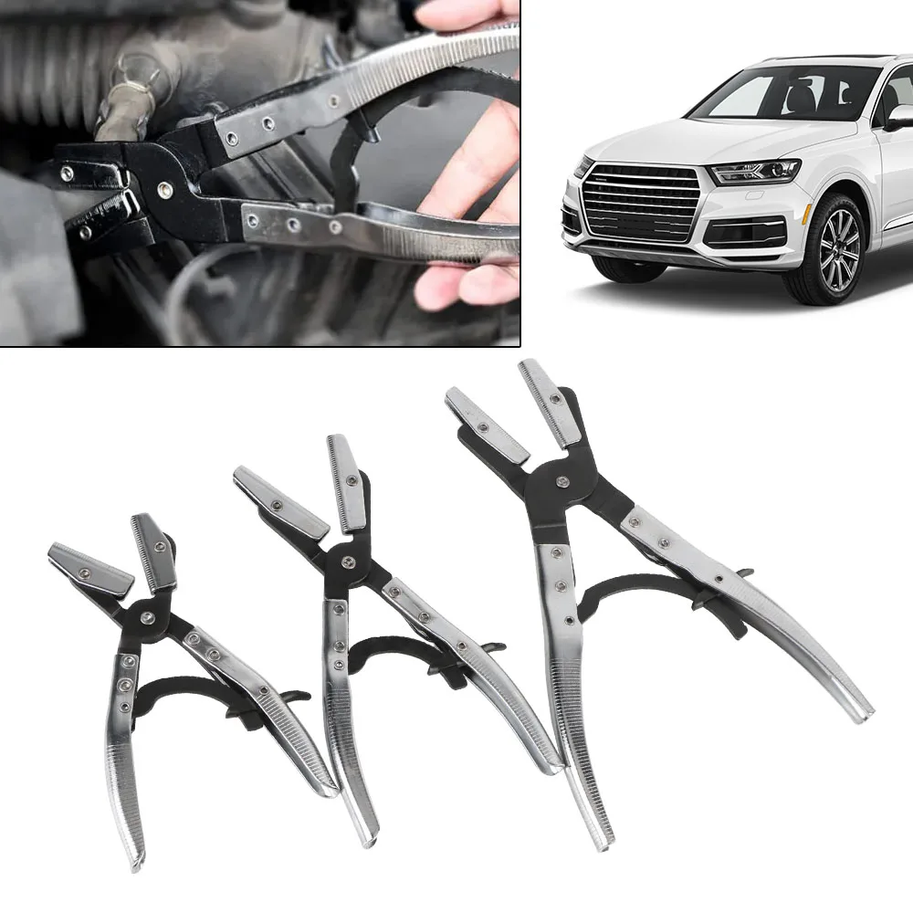 Car Repair Tool 8/10/12 Inch 3Pcs Universal Hose Pinch Off Pliers Automatic Locking Length Flat Mouth Oil Pipe Sealing Pliers