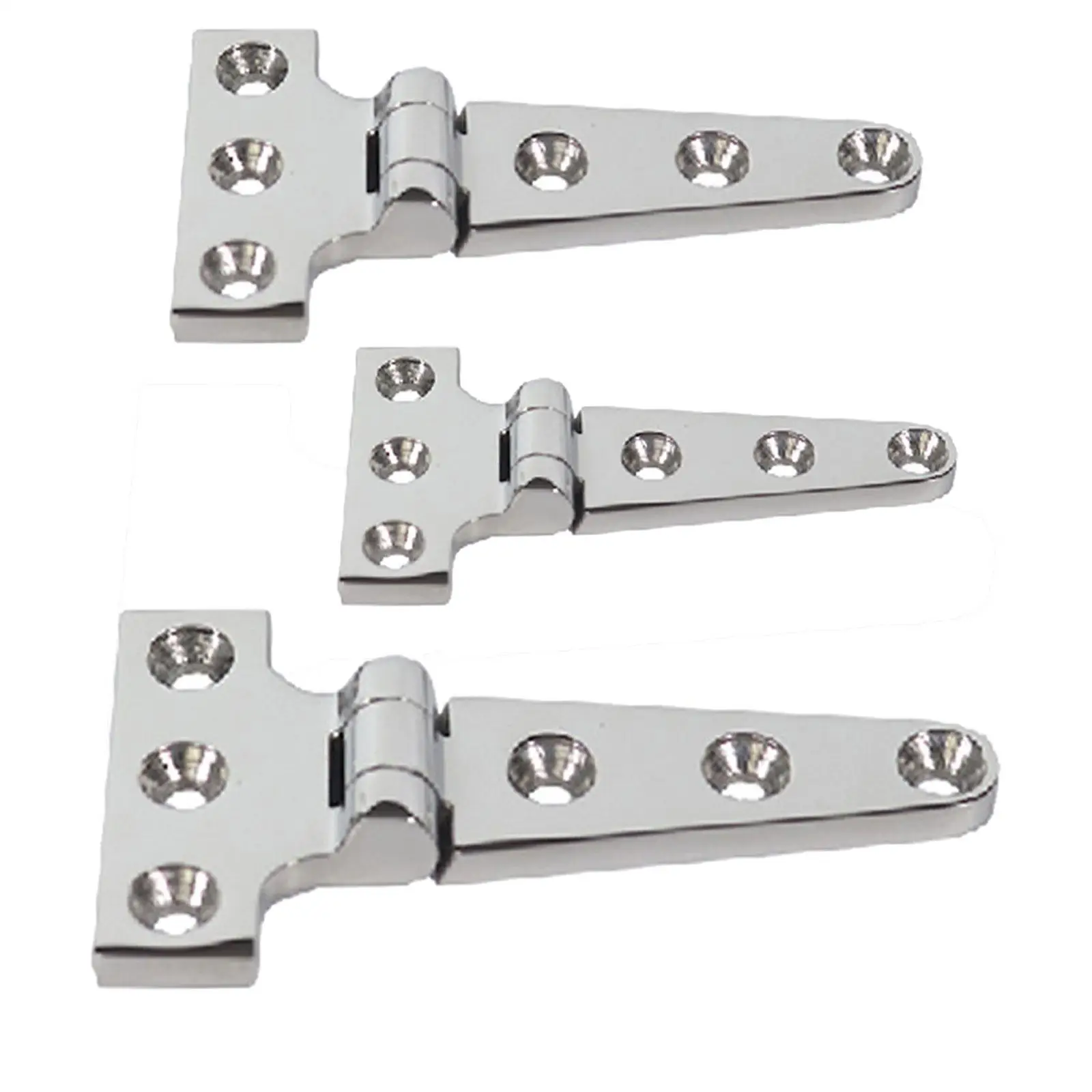 T Shaped Hinges 316 Stainless Steel Boat Hinge for Lockers Cabinets Polished