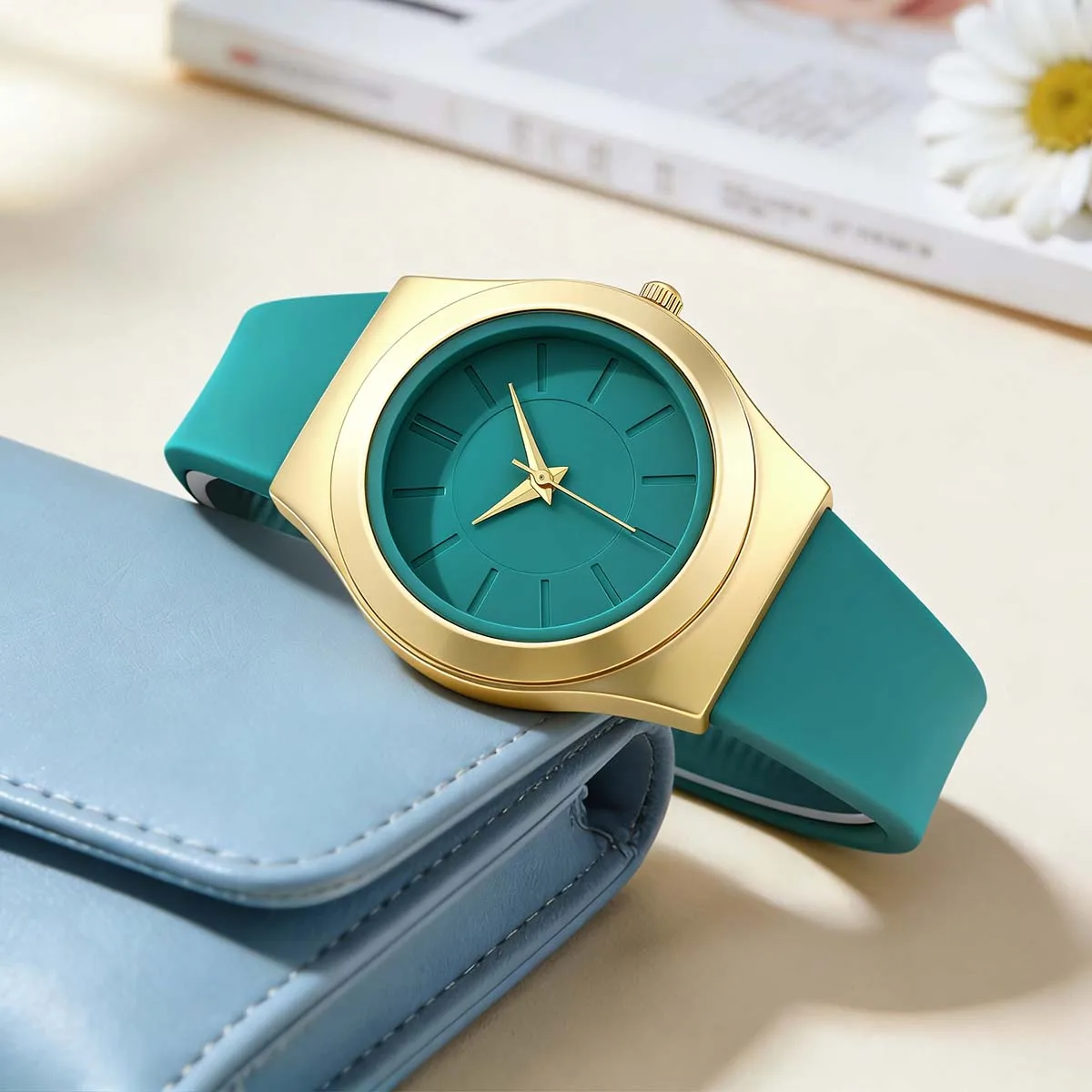 Ladies Sport Casual Sample Women Girls Quartz Watches Silicone Wristwatch image 5