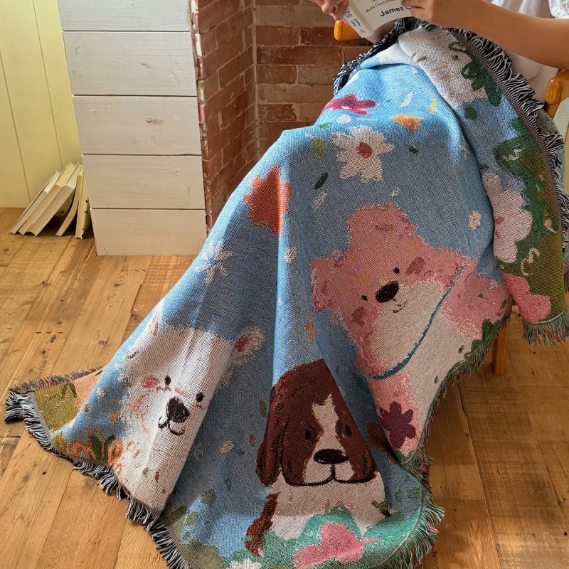 1 Pc PolyCotton Muslin Blanket 3-Layer Gauze Solid Bedspread Lightweight and Warm Bed Throw For All Season 160 x 130 cm