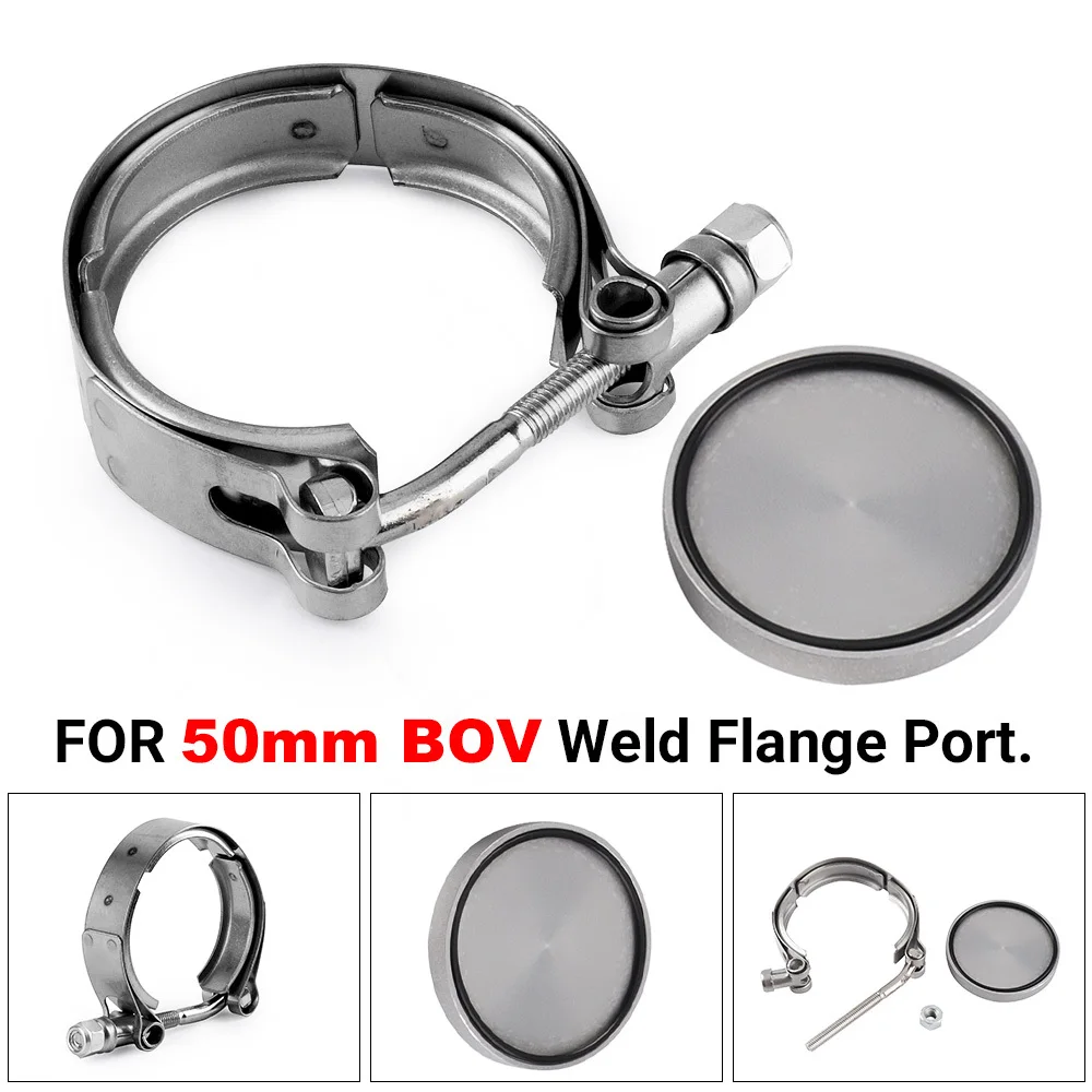 2 Inch 50MM Universal Aluminum Alloy BOV Flange Adapter Block Off Plate Cap Plug Blanking Plate Clamp