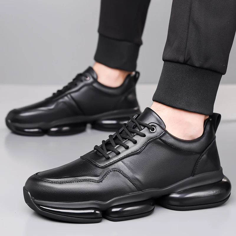 

Refined Cap Toe fashion Shoes Perforated Insole & Reinforced Stitching Casual Office Wear for Men sneakers