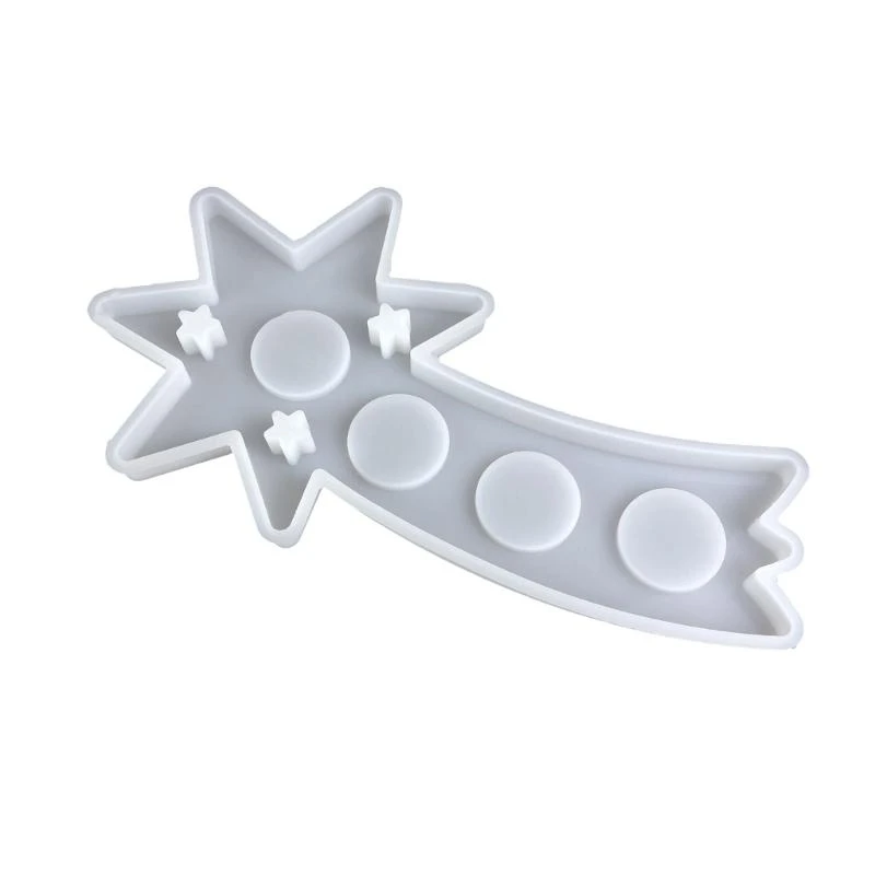 

Christmas Meteors Candlestick Silicone Mold 4 Holes Holder Plaster Mould Home Decoration Mould for Weddings E0BF