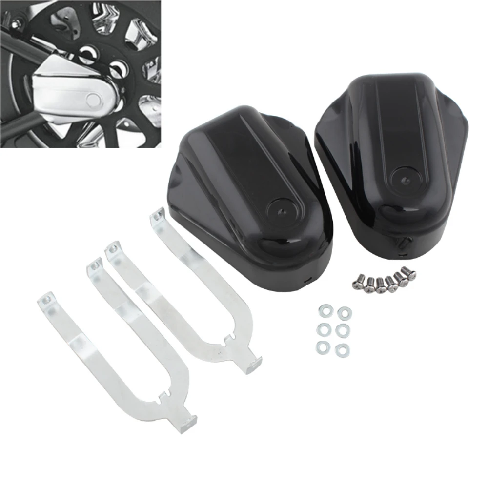 

Motorcycle Rear Swingarm Axle Covers Kit Black For Harley Softail Heritage Deluxe FLSTFBS FXCW FXCWC FXSB FXSBSE Models 2008+