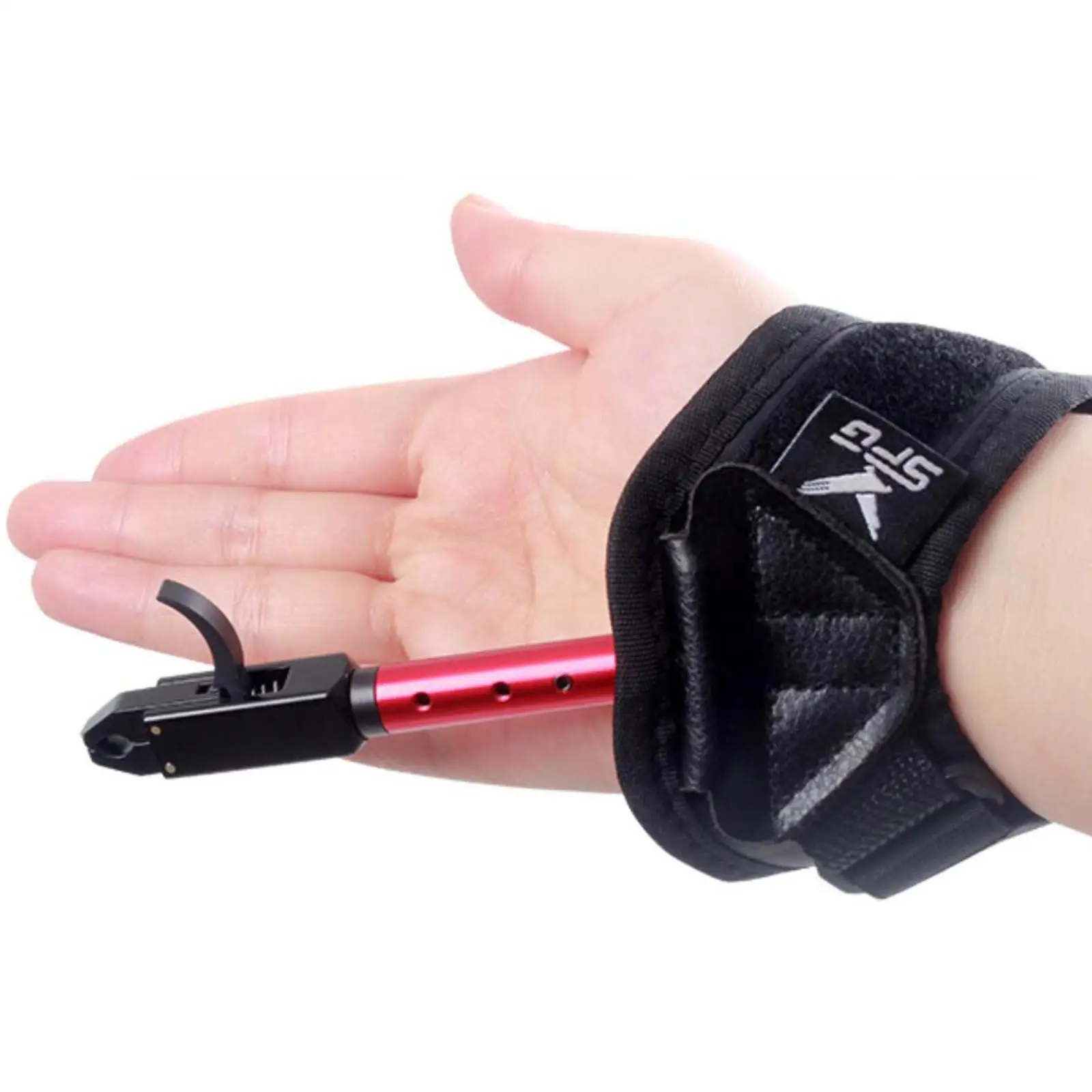 Archery Compound Bow Release Aid Trigger Caliper Release - PU Leather Adjustable Wrist Strap Pack of 1