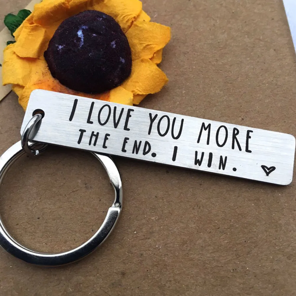 Stainless Steel Couple Key Chain Valentine Gift Keyring Boyfriend Girlfriend Multipurpose Key Ring for Keys Bags Backpack