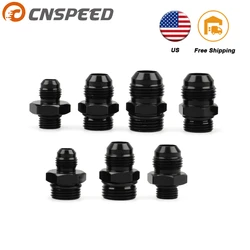 Male Adapter AN6 6AN Fitting Black ORB-6 /-10 /-10 O-ring Boss to AN8 8AN AN1010/ 6061-T6 aluminum  Flare fiting Car Accessories