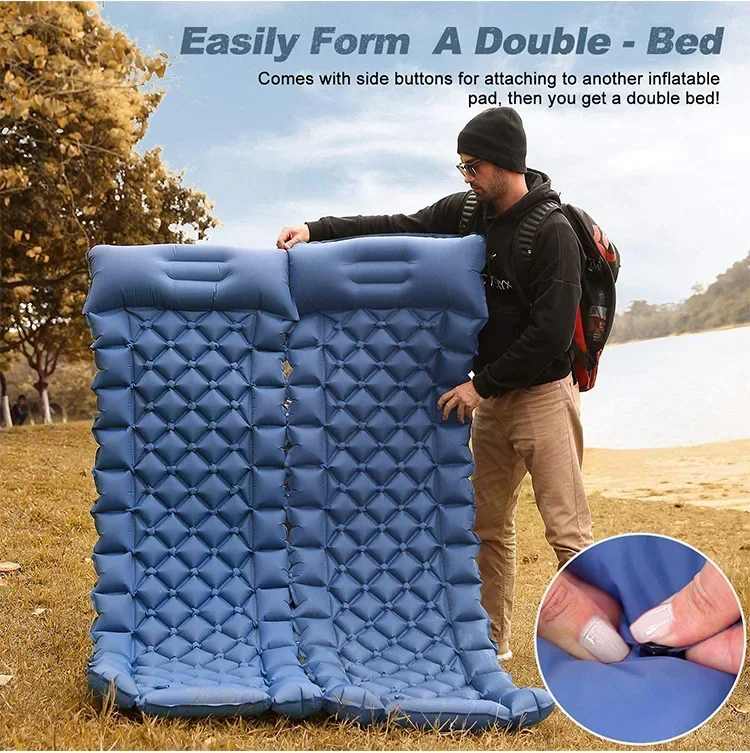 Outdoor Products Inflatable Mattress TPU Patchwork Foot Inflatable Single Mattress Portable Picnic Camping Inflatable Mat