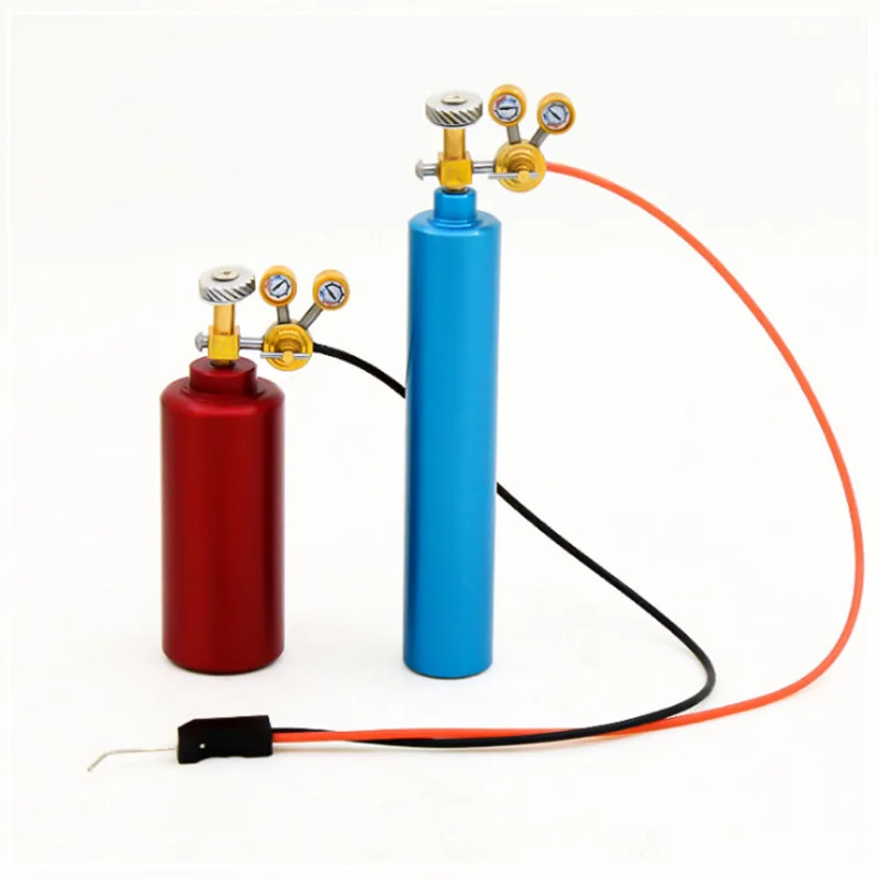 2pcs Aluminum Alloy Oxygen Acetylene Bottle For 1/10 RC Crawler 1/14 Tamiya RC Truck TRX4 G500 TRX6 G63 Scania Axial SCX10 Y007