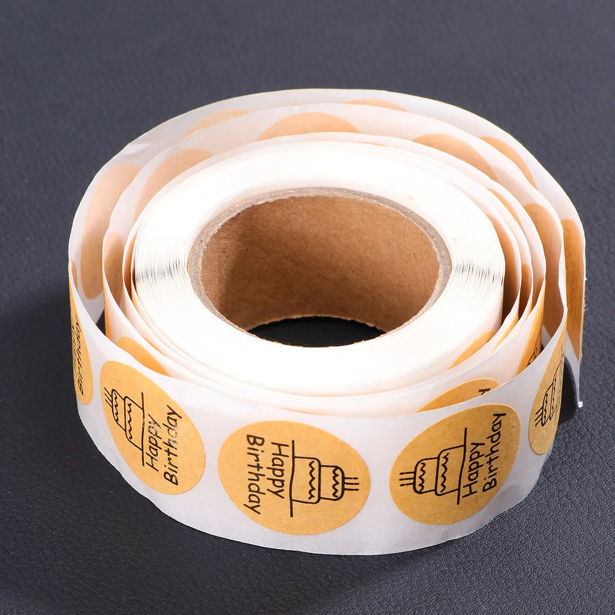 

Happy Birthday Letter Design Self-Adhesive Sealing Sticker Roll for Party Balloons Cards Parcels Notebooks Furniture Decoration